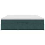 VidaXL Cadre de lit ottoman avec matelas vert foncé 160x200 cm velours