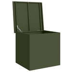 vidaXL Boîte de Rangement Extérieure Vert olive 55 x 50.5 x 50 cm