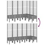 vidaXL Jardinière avec treillis gris clair 160x120x142 cm PP