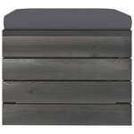 vidaXL Salon palette de jardin 2 Pièces avec coussins Bois de pin massif