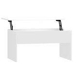 vidaXL Table basse blanc brillant 80x50 5x41 5 cm bois d'ingénierie