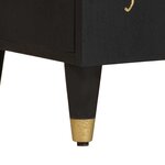 vidaXL Meuble TV Noir 105 x 33 x 46 cm Bois de mangue massif