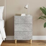 vidaXL Cabinet de chevet avec tiroir Gris béton 43 x 41 x 66 5 cm