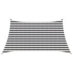 vidaXL Voile d'ombre 3 / 4 x 2 m HDPE Rectangulaire Anthracite et blanc