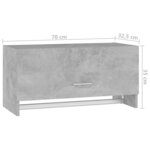 vidaXL Garde-robe gris béton 70x32 5x35 cm bois d'ingénierie