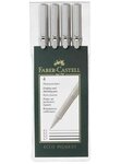 Etui de 4 Stylo feutre ECCO PIGMENT 0 1/0 3/0 5/0 7 mm Noir FABER-CASTELL