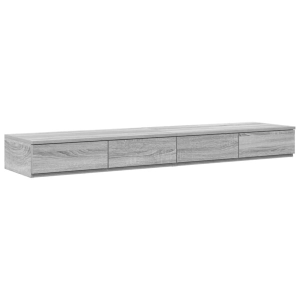 vidaXL Tiroirs de lit avec tiroir Sonoma gris 150 x 36.5 x 16.5 cm
