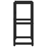 vidaXL Cadre de lavabo de salle de bain Noir 40x38x83 cm Fer