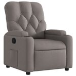 vidaXL Fauteuil inclinable Taupe Tissu
