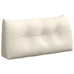vidaXL Coussin de Dos Crème 100 x 24 x 50 cm Velours