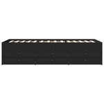 vidaXL Lit de jour avec tiroirs noir 90x200 cm bois d'ingénierie