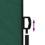 vidaXL Auvent latéral rétractable vert foncé 220x600 cm
