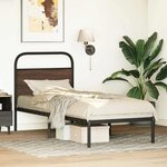vidaXL Cadre de lit sans matelas 80x200cm chêne marron bois ingénierie