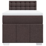 vidaXL Sommier à lattes de lit avec matelas Marron foncé 100x200 cm