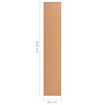 vidaXL Tapis BCF Beige 80x450 cm
