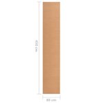 vidaXL Tapis BCF Beige 80x450 cm