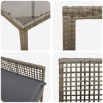 vidaXL Ensemble de salle à manger pour jardin 5 Pièces Gris Poly rotin