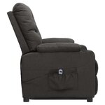 vidaXL Fauteuil Gris foncé Tissu