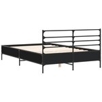 vidaXL Cadre de lit sans matelas noir 135x190 cm