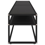 vidaXL Meuble TV noir 200x40x40 5 cm verre trempé