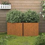 vidaXL Jardinières 2 Pièces 32x30x29 cm acier corten