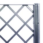 vidaXL Jardinière avec treillis gris 160x160x140 cm PP