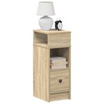 vidaXL Tables de chevet 2 Pièces avec tiroir chêne sonoma 25x31x66 cm