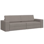 vidaXL Canapé Lit de Sol 2-en-1 Taupe 245x150x60.5 cm Tissu