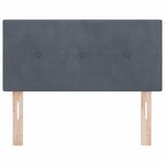 vidaXL Tête de lit avec des lumières à LED Réglable Gris 90 cm Velours