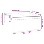 vidaXL Auvent Rétractable Bleu et Blanc 300 x 200 cm