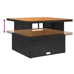vidaXL Salon de jardin 6 Pièces avec coussins Noir Résine tressée