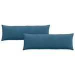 vidaXL Coussins de canapé 2 Pièces Bleu 120 x 40 cm