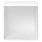 vidaXL Meuble TV Blanc 37x35x37 cm Bois d’ingénierie