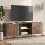 vidaXL Meuble TV Chêne fumé 150 x 31 x 50 cm Bois d'ingénierie