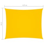 vidaXL Voile de parasol Tissu Oxford rectangulaire 3x4 5 m Jaune