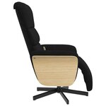 vidaXL Fauteuil inclinable de massage avec repose-pieds noir tissu