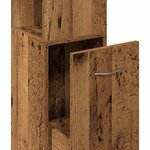 vidaXL Armoire de salle de bain vieux bois 25x25x170cm bois ingénierie