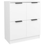vidaXL Buffets 2 Pièces blanc 60x30x70 cm Bois d'ingénierie