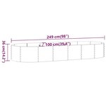 vidaXL Lit surélevé de jardin Acier galvanisé Anthracite