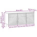 vidaXL Meuble TV Sonoma gris 99 x 34 5 x 50 cm Bois d'ingénierie
