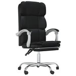 vidaXL Fauteuil inclinable de bureau Noir Similicuir