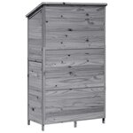 vidaXL Abri de jardin Gris 106 5 x 56 x 176 cm Bois de Sapin Massif