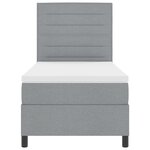 vidaXL Lit avec sommier au style gris clair en tissu
