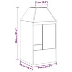 Brasero vidaXL 50x50x100 cm en acier résistant aux intempéries