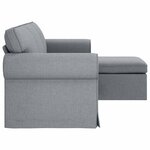 vidaXL Canapé Gris clair 215 x 138 x 80 cm tissu