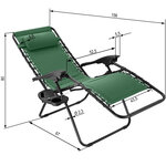 Tectake Chaise de jardin MATTEO - vert