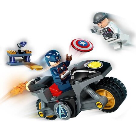Lego 76189 marvel l'affrontement entre captain america et hydra jouet de  super héros avec moto enfants de 4 ans et plus - La Poste