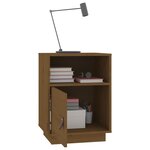 vidaXL Table de chevet Marron miel 40x34x55 cm Bois de pin massif