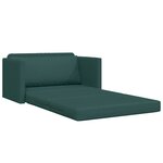 vidaXL Canapé Lit de Sol 2-en-1 Vert Foncé 124x71x78 cm Tissu