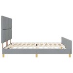 vidaXL Cadre de lit avec tête de lit Gris clair 180 x 200 cm tissu